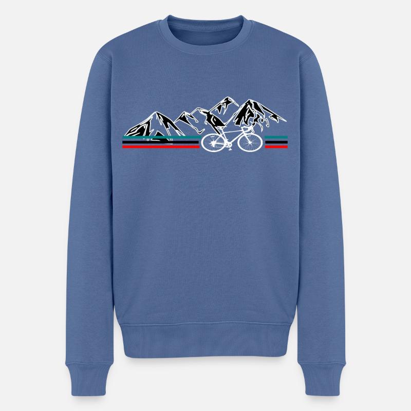 Rennrad Radsport Retro - Männer Premium Bio Pullover - Taubenblau