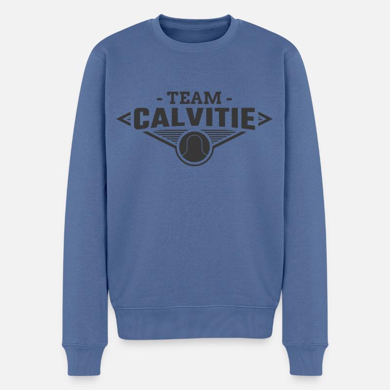 Teamkahlheit - Männer Premium Bio Pullover - Taubenblau