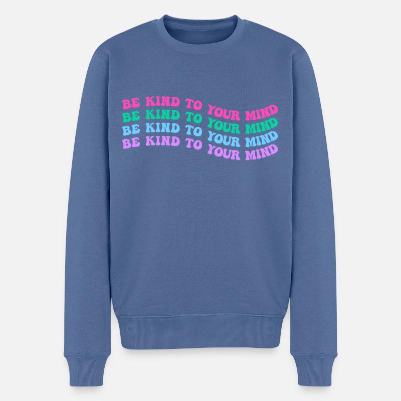 Soyez gentil avec votre - Pull Premium bio Homme - bleu pigeon
