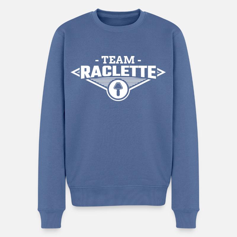 Raclette Team - Männer Premium Bio Pullover - Taubenblau