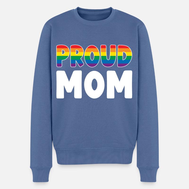 Fière Mère LGBT - Pull Premium bio Homme - bleu pigeon