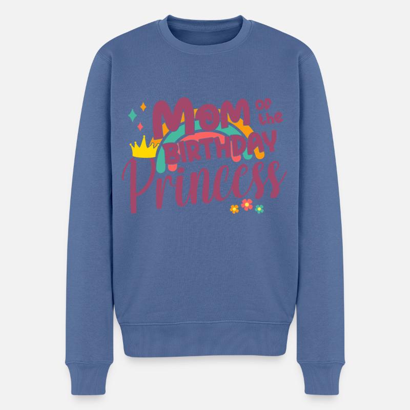Maman de la princesse d’anniversaire - Pull Premium bio Homme - bleu pigeon