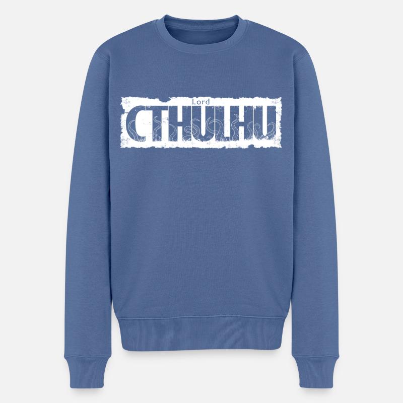 Lord Cthulhu black - Pull Premium bio Homme - bleu pigeon