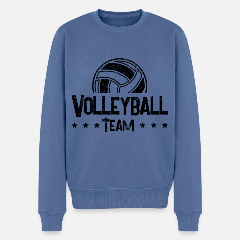 Volleyball - Männer Premium Bio Pullover - Taubenblau