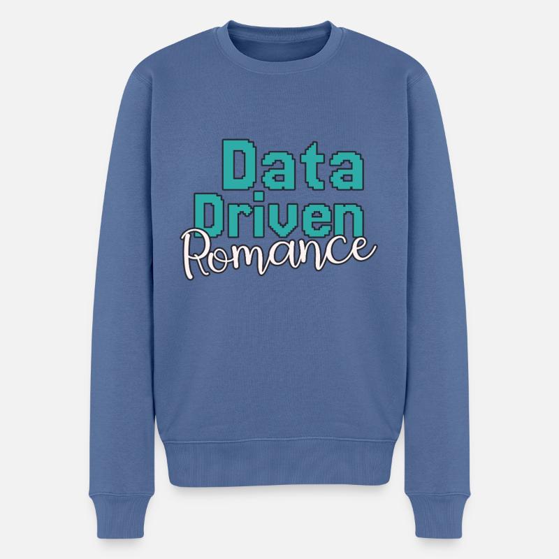 Data Science Saint-Valentin Romance - Pull Premium bio Homme - bleu pigeon