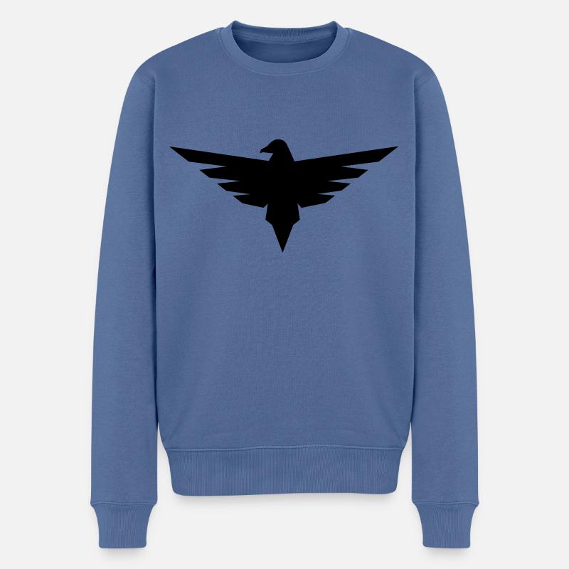 Adler Design Geschenk - Männer Premium Bio Pullover - Taubenblau