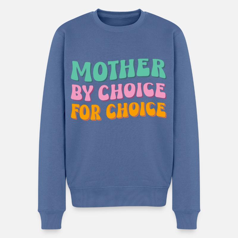 Mère par choix pour choix - Pull Premium bio Homme - bleu pigeon