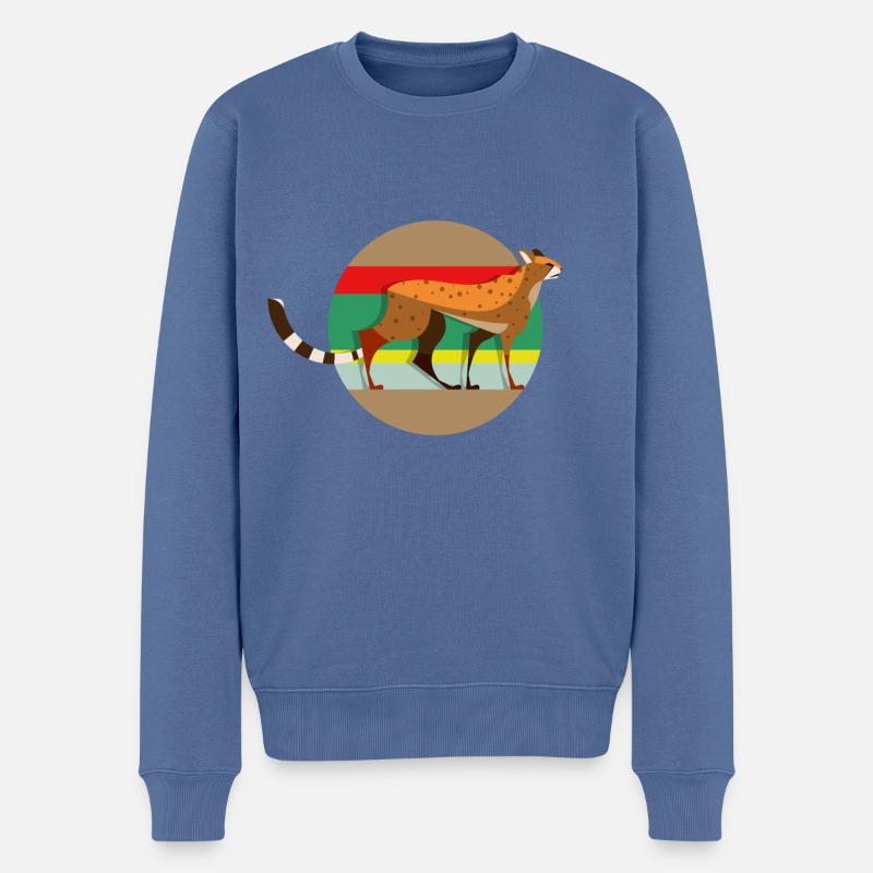 Guépard - Course à pied - Pull Premium bio Homme - bleu pigeon
