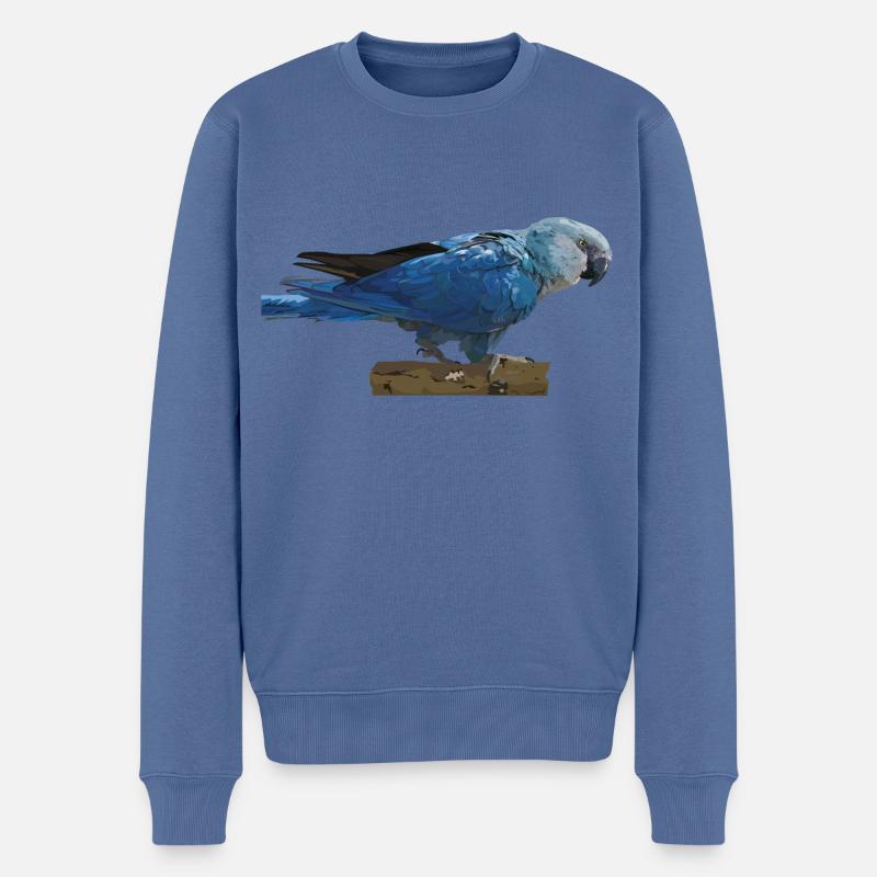 Ara de Spix - Pull Premium bio Homme - bleu pigeon