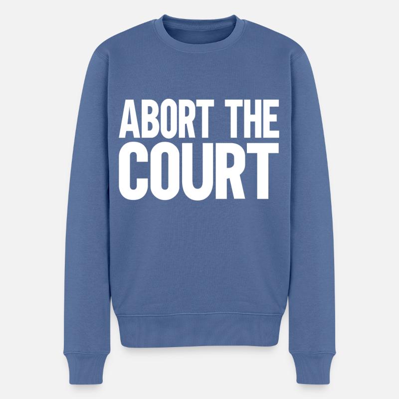 Abort the Court - Männer Premium Bio Pullover - Taubenblau