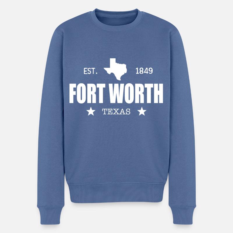 Fort Worth - Pull Premium bio Homme - bleu pigeon