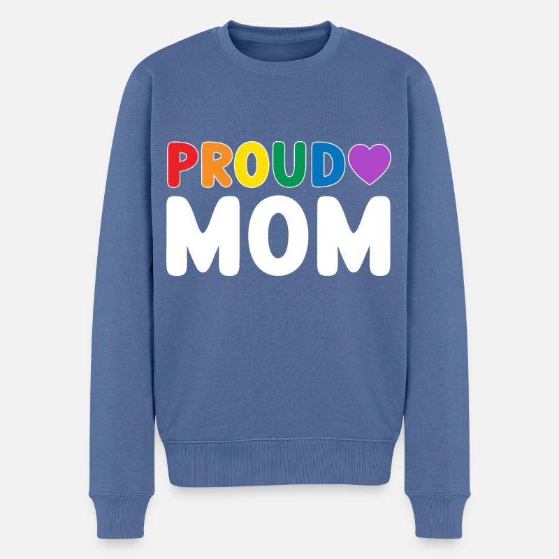 Fière Mère LGBT - Pull Premium bio Homme - bleu pigeon