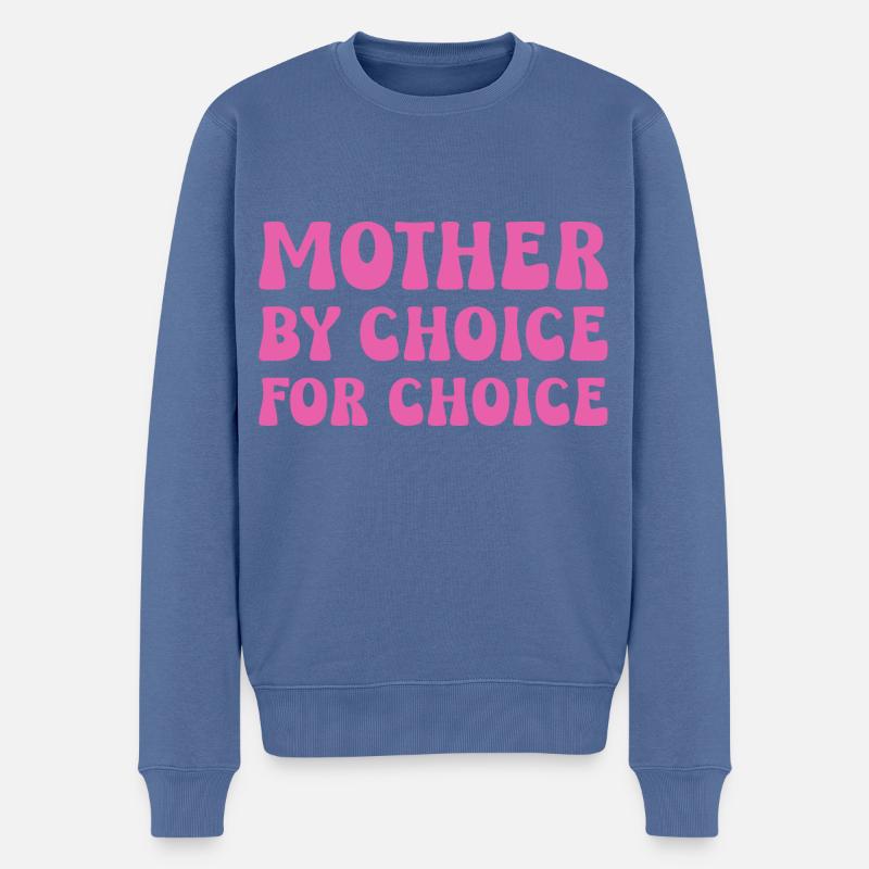 Mère par choix pour choix - Pull Premium bio Homme - bleu pigeon