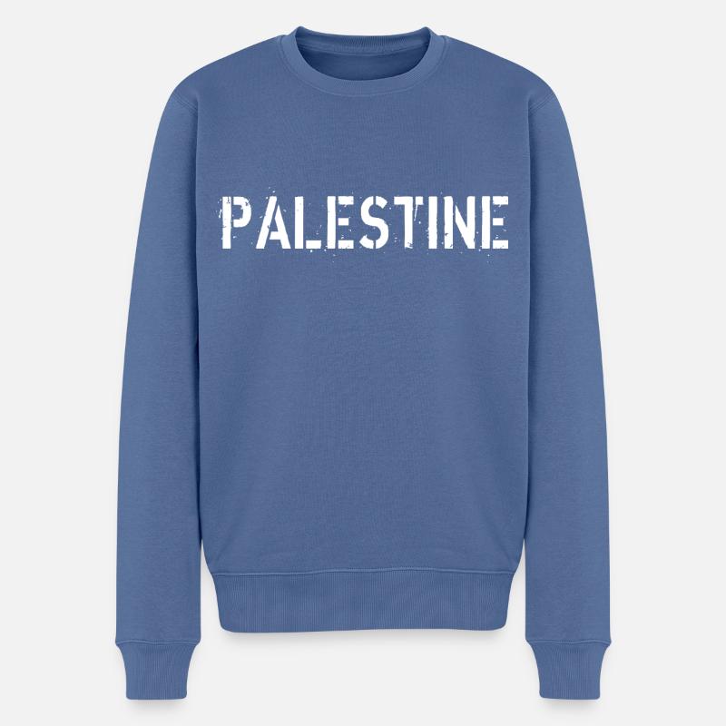 Palästina - Männer Premium Bio Pullover - Taubenblau