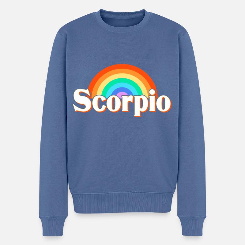 Sternzeichen Skorpion - Männer Premium Bio Pullover - Taubenblau
