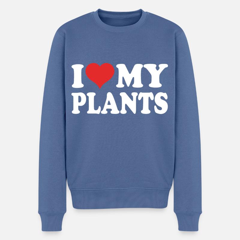 Pflanzen Flüsterer - Männer Premium Bio Pullover - Taubenblau
