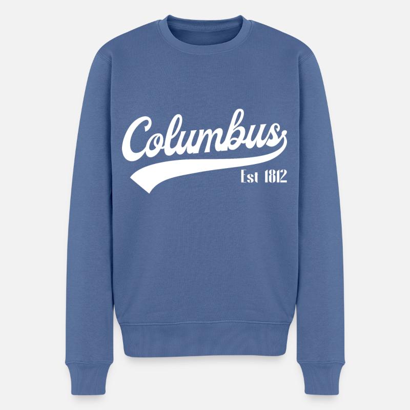 Columbus Ohio - Männer Premium Bio Pullover - Taubenblau
