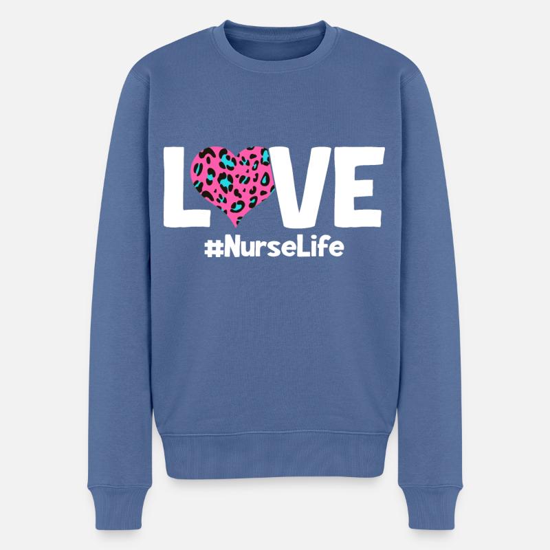 Krankenschwester Nurse Life - Pull Premium bio Homme - bleu pigeon