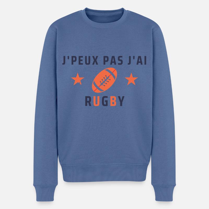 j'peux pas j'ai rugby - Pull Premium bio Homme - bleu pigeon