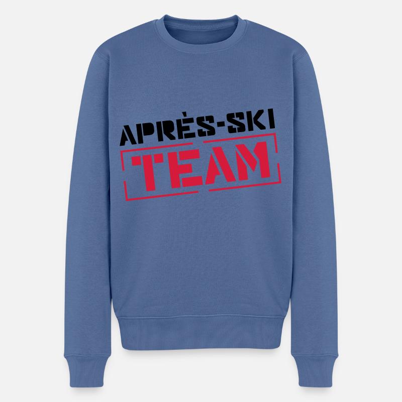 apres ski team - Männer Premium Bio Pullover - Taubenblau