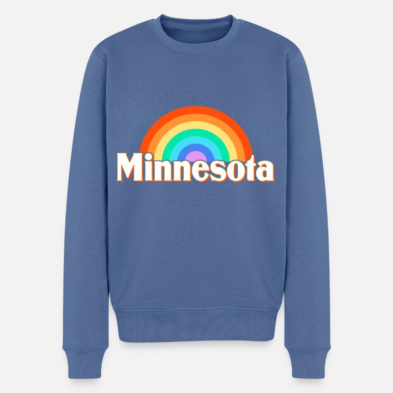 Minnesota - Männer Premium Bio Pullover - Taubenblau