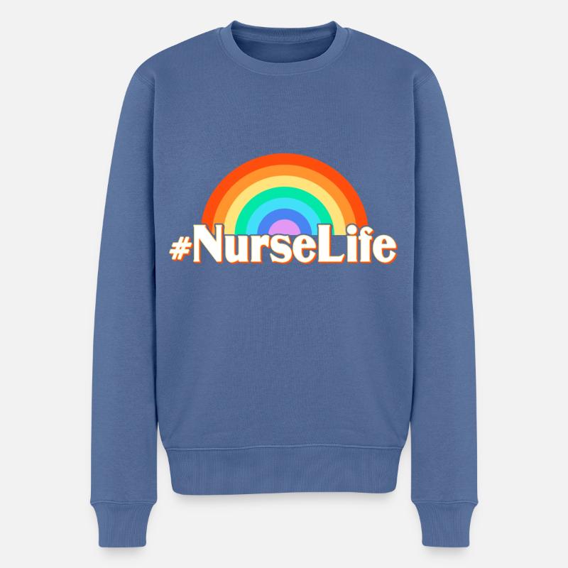 Krankenschwester Nurse Life - Pull Premium bio Homme - bleu pigeon