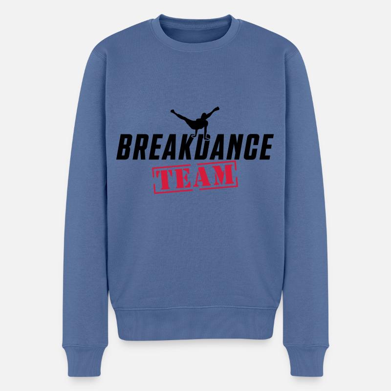 breakdance team - Pull Premium bio Homme - bleu pigeon