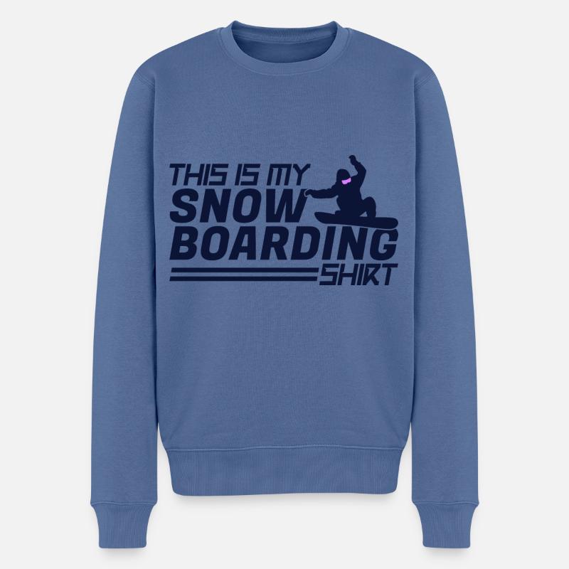 Snowboarding Snowboard Snowboardurlaub Snowboarder - Männer Premium Bio Pullover - Taubenblau