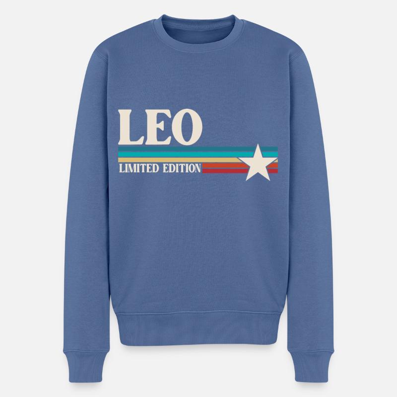 Sternzeichen Löwe - Männer Premium Bio Pullover - Taubenblau