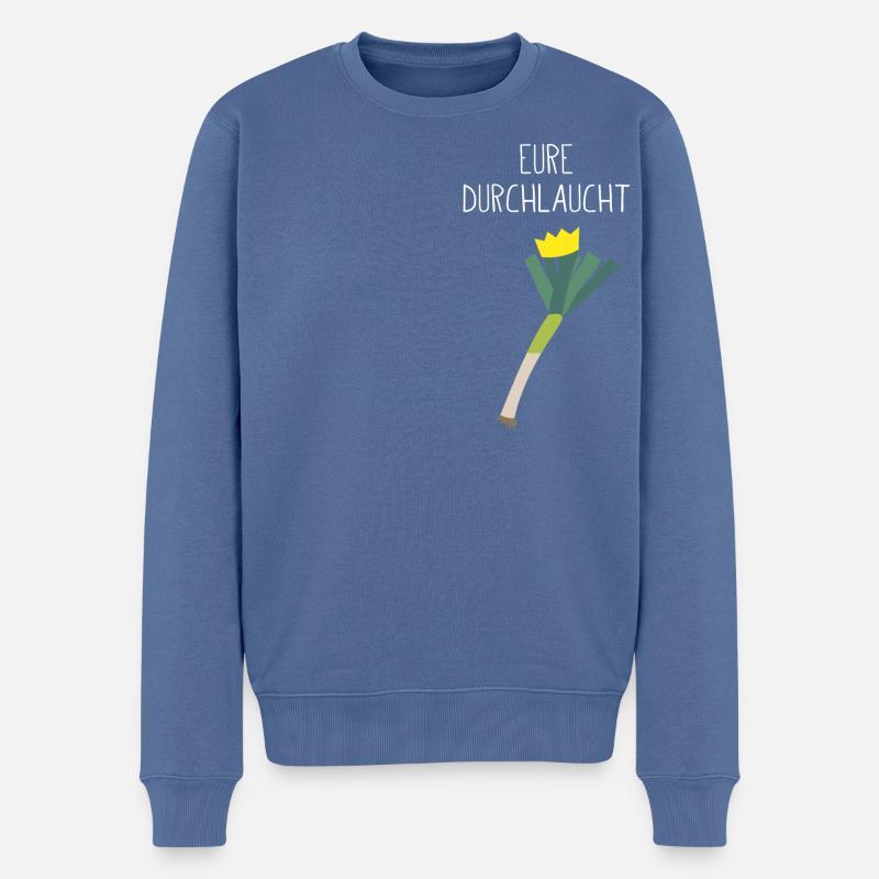Eure Durchlaucht - Männer Premium Bio Pullover - Taubenblau
