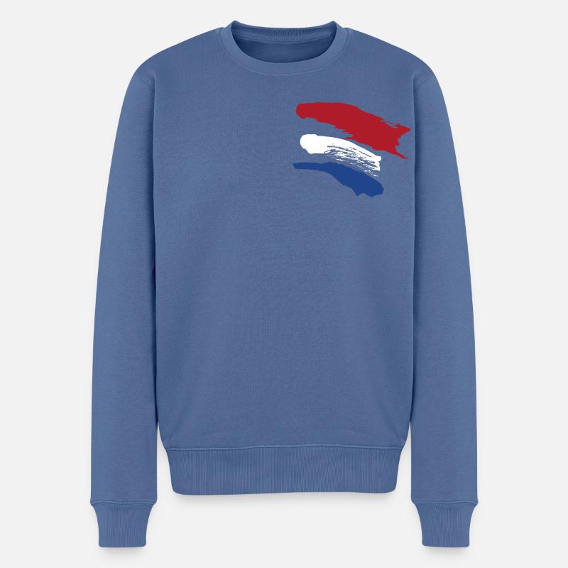 Drapeau de style néerlandais - Pull Premium bio Homme - bleu pigeon