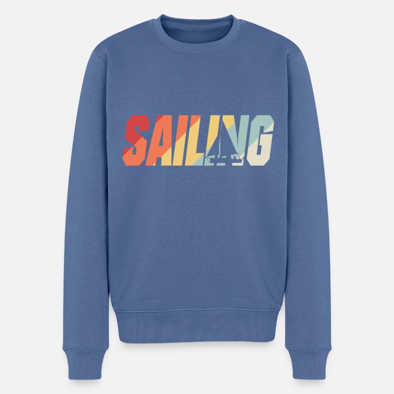 Sailing - Männer Premium Bio Pullover - Taubenblau