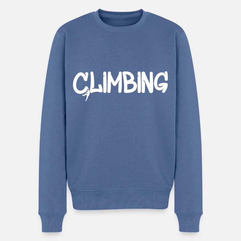 Climbing - Männer Premium Bio Pullover - Taubenblau