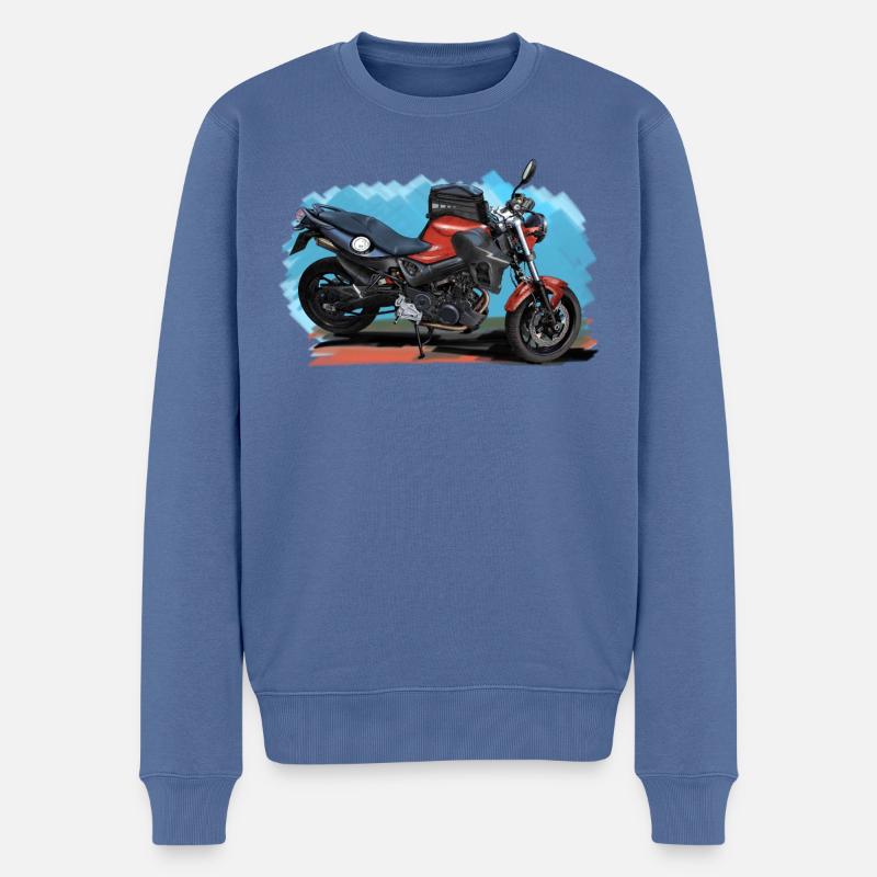 Motorrad - Männer Premium Bio Pullover - Taubenblau