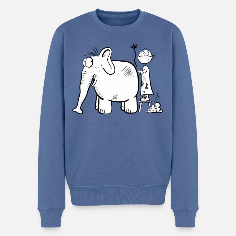Tiermedizin Studium I Tierarzt I Cooles Geschenk - Männer Premium Bio Pullover - Taubenblau