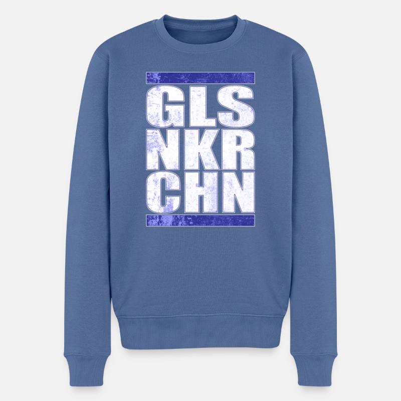 GLSNKRCHN Gelsenkirchen Schalke idée cadeau - Pull Premium bio Homme - bleu pigeon