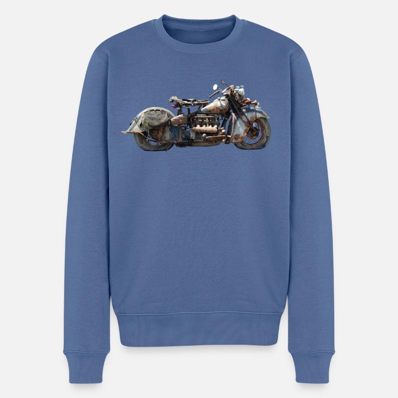 Motorrad - Männer Premium Bio Pullover - Taubenblau