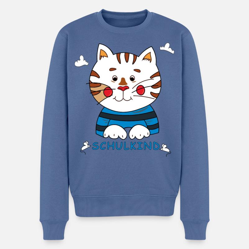 Einschulung Schulkind - Männer Premium Bio Pullover - Taubenblau