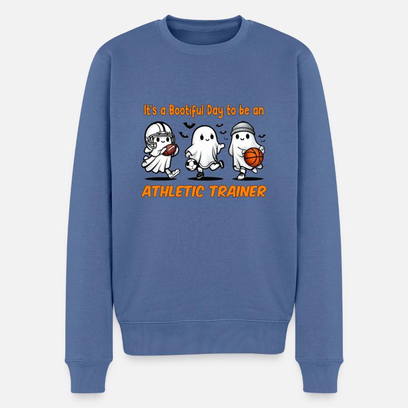 Bootiful Day, um Athletiktrainer zu werden - Männer Premium Bio Pullover - Taubenblau