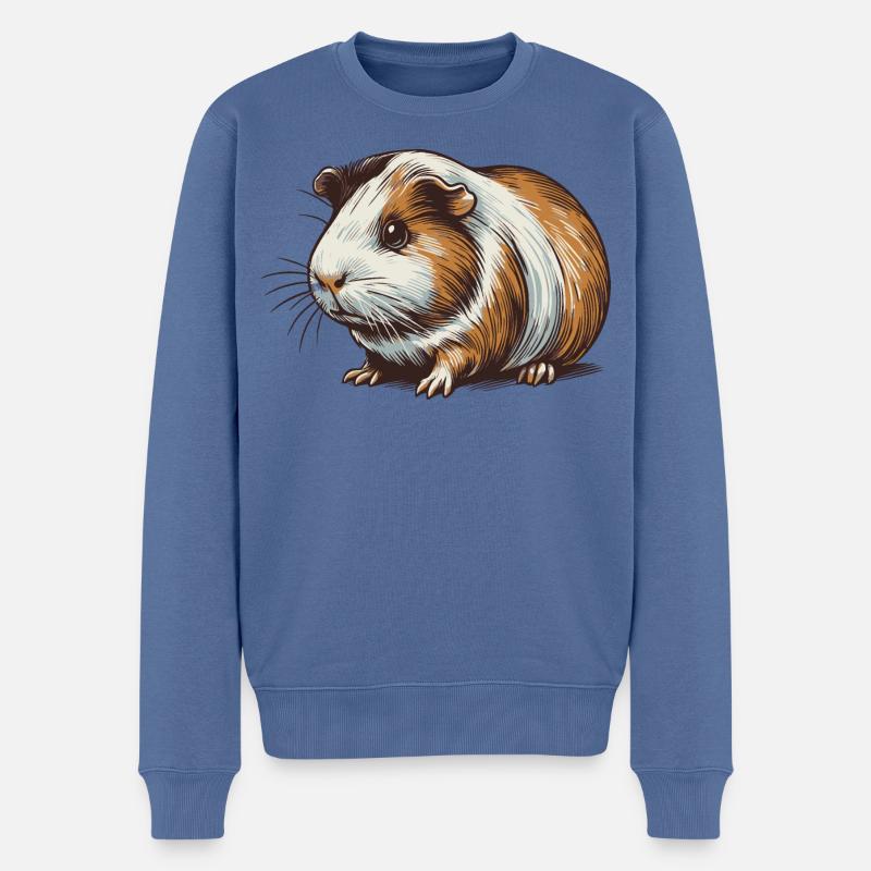 Meerschweinchen - Männer Premium Bio Pullover - Taubenblau