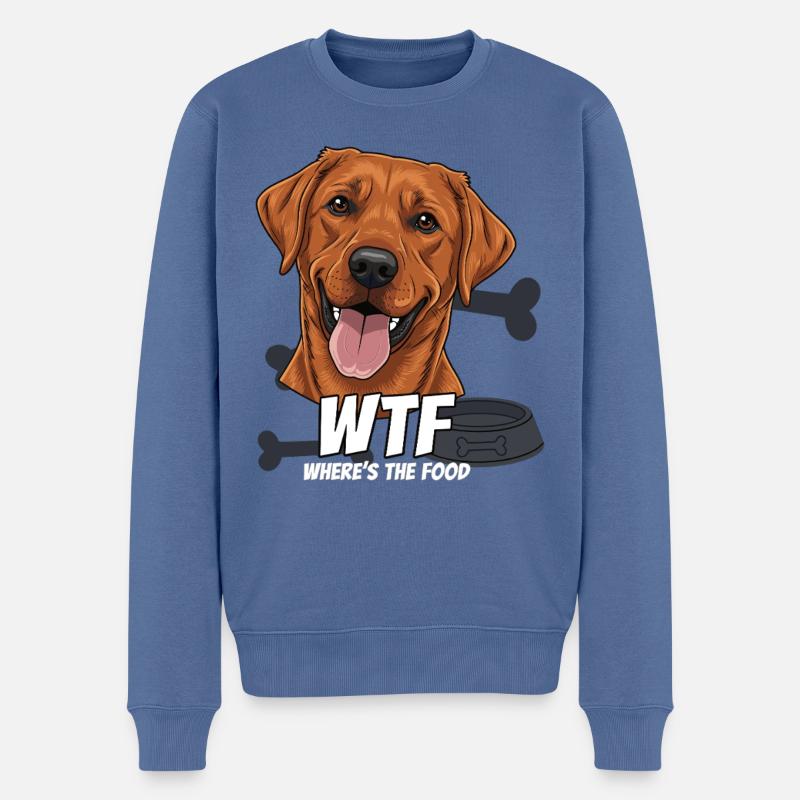Humorvoller Hundemotiv mit Witztext - Männer Premium Bio Pullover - Taubenblau