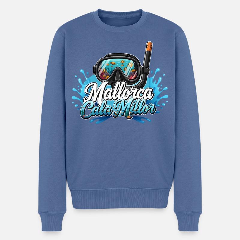 Plongée de rêve Cala Millor - Pull Premium bio Homme - bleu pigeon