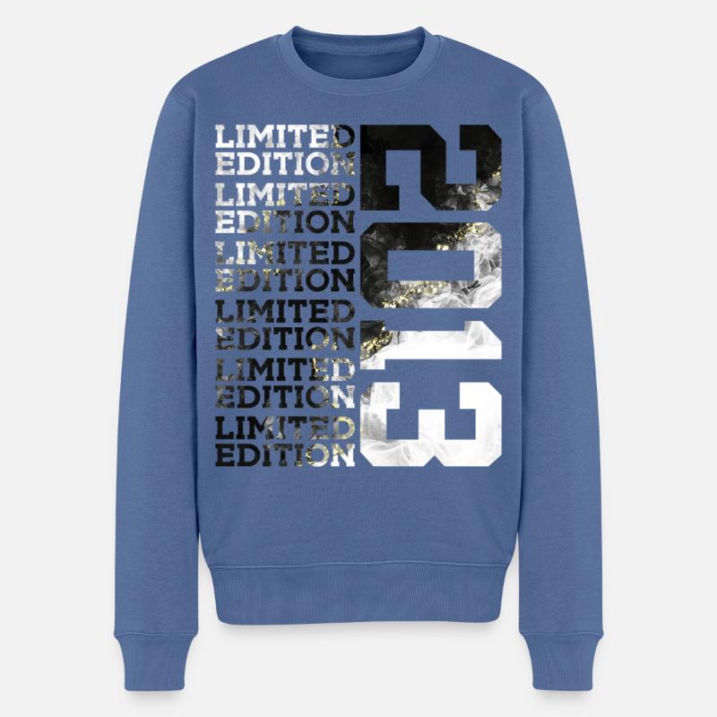 13 JAHRE LIMITED EDITION 2013 13. GEBURTSTAG - Männer Premium Bio Pullover - Taubenblau