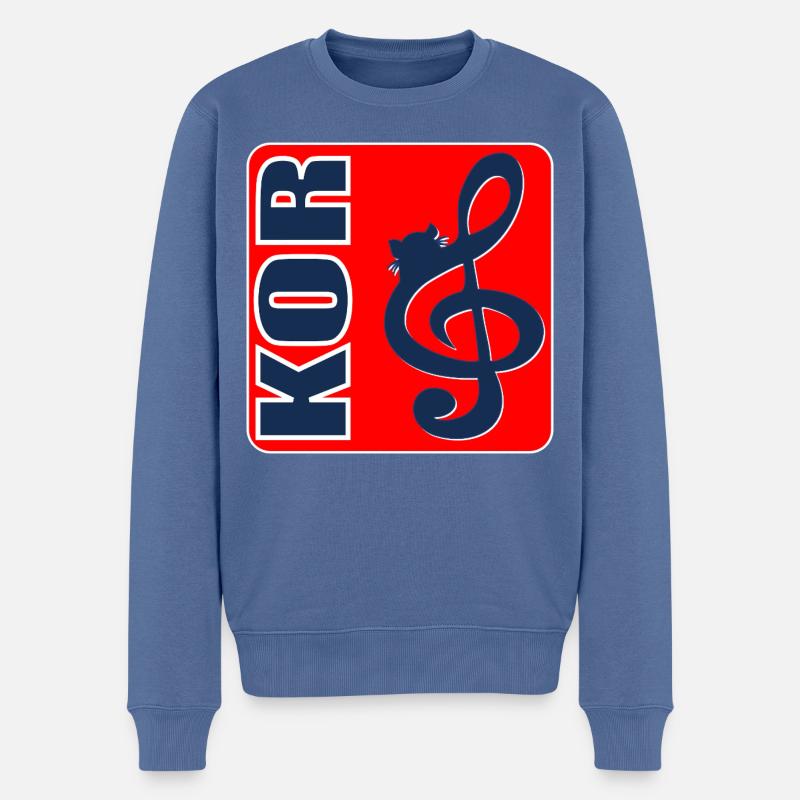 Katzenchor - Männer Premium Bio Pullover - Taubenblau