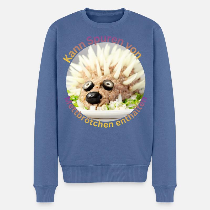 Mettigel - Männer Premium Bio Pullover - Taubenblau