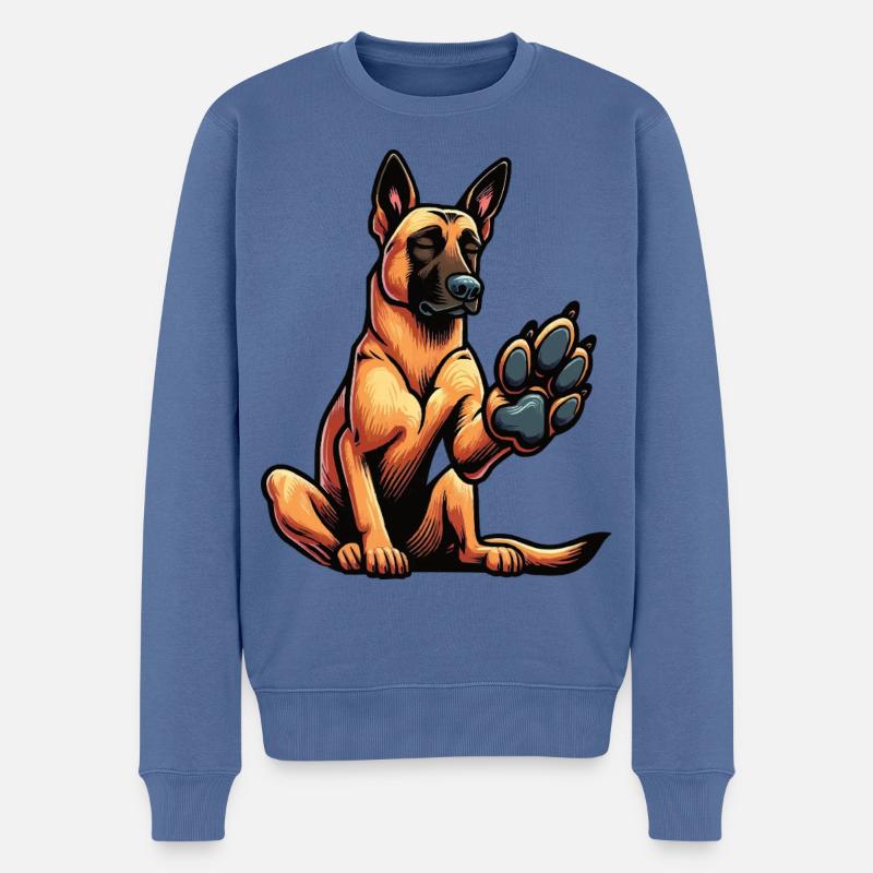 Malinois Belgischer Schäferhund Malinoisbesitzer - Männer Premium Bio Pullover - Taubenblau