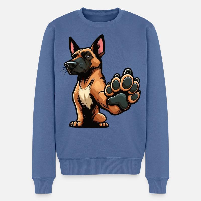 Malinois Belgischer Schäferhund Malinoisbesitzer - Männer Premium Bio Pullover - Taubenblau
