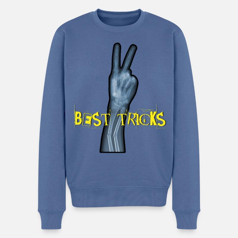 Funsport - Männer Premium Bio Pullover - Taubenblau