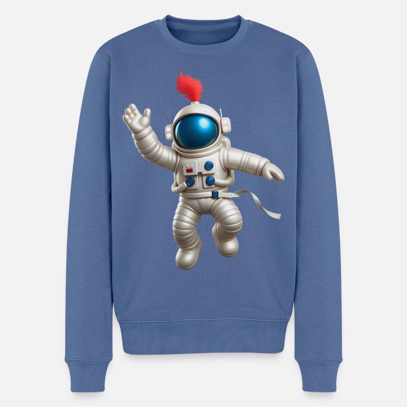 KOSMONAUTENRITTER – Baby & Kinder - Männer Premium Bio Pullover - Taubenblau