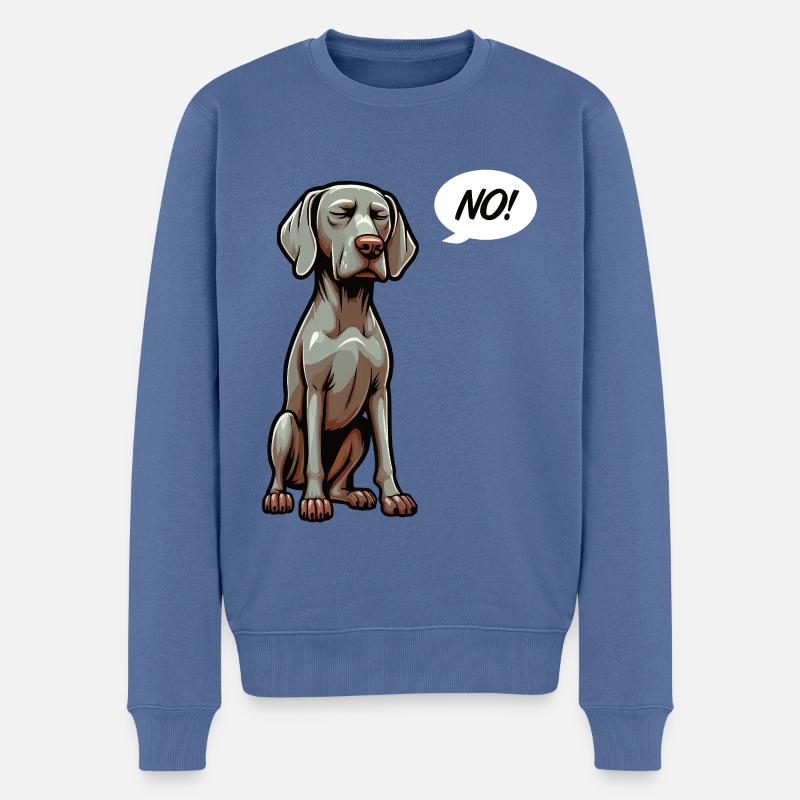 No Weimaraner Weimaranerliebhaber Weimaranerhund - Männer Premium Bio Pullover - Taubenblau
